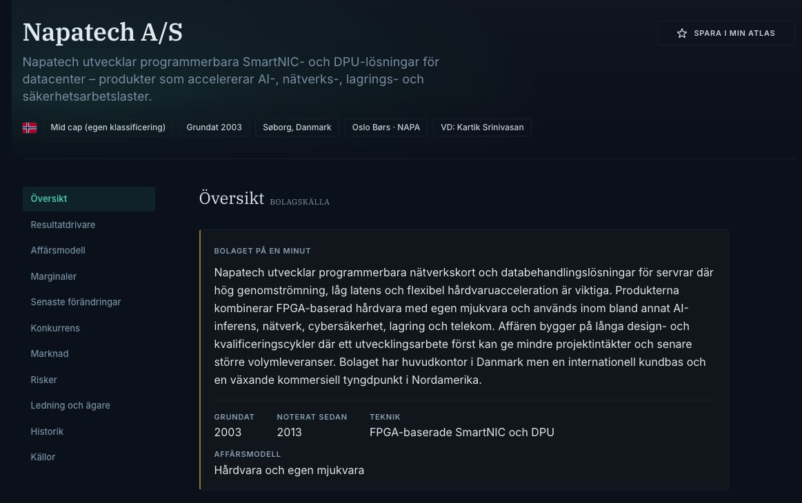 BolagsAtlas's tweet photo. Alla pratar AI. Färre tittar på infrastrukturen bakom. Napatech är ett mindre bolag med exponering mot datacenter, nätverk och acceleration av AI-/säkerhetsarbetslaster men är sannolikt okänt för många investerare. Nu uppdaterad profil på https://t.co/ssoD4CLFoH #finanstwitter https://t.co/To7Jisxkj1