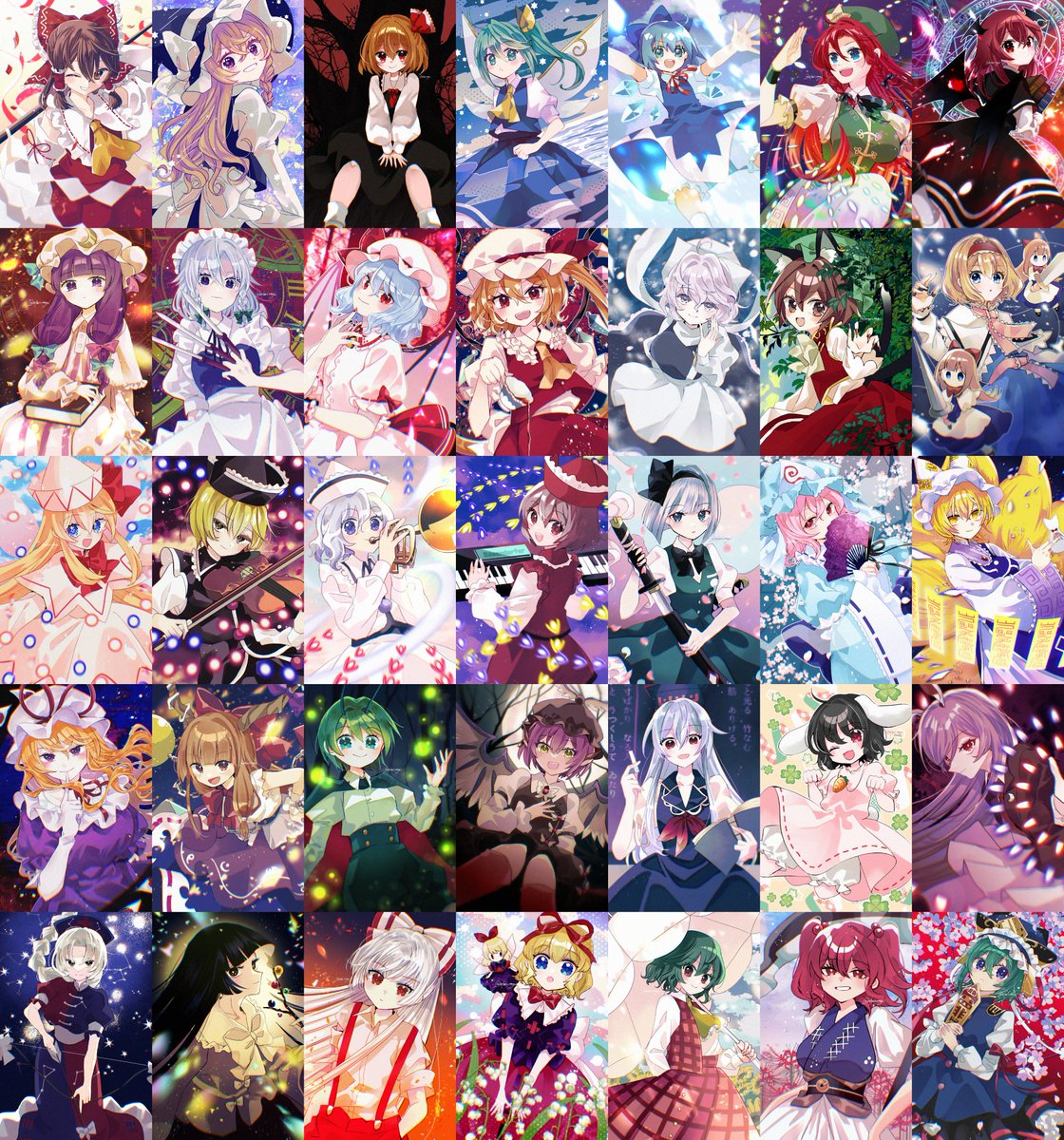 atori_ragi's tweet photo. 東方キャラ全員お絵描きチャンレンジ 完！！！ https://t.co/XL9YoACtII