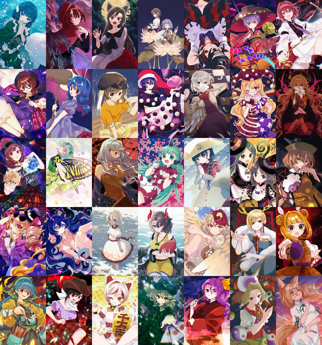 atori_ragi's tweet photo. 東方キャラ全員お絵描きチャンレンジ 完！！！ https://t.co/XL9YoACtII