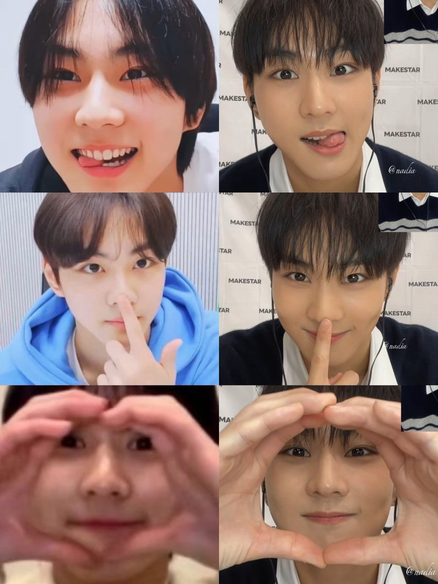 woncattos's tweet photo. AWW #JUNGWON RECREATING HIS CUTE POSES 🥹🤍

then                                           now https://t.co/04k9ULIRQX