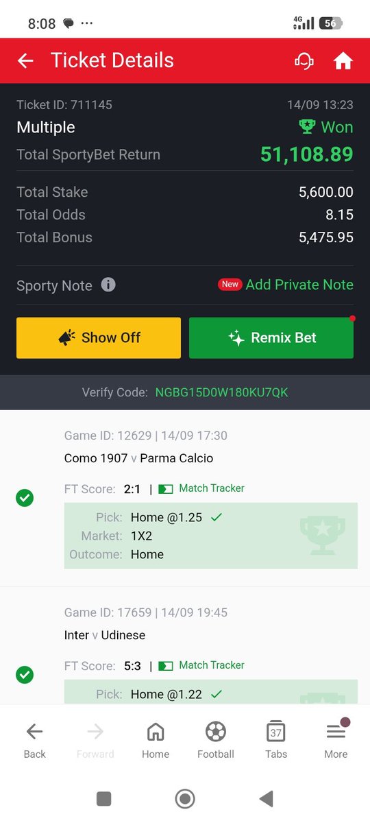 Okwug2026's tweet photo. My few winnings during the days I was absent from Tweeter. https://t.co/EHk29F0URZ