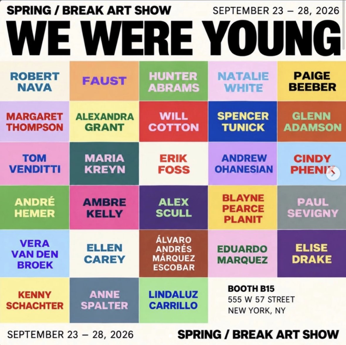 annespalter's tweet photo. So excited to be in the company of these amazing artists, in this fantastic curatorial effort by Natalie White (@marchforERA) and @ Paige Beeber. Check out the show @SPRINGBREAKshow! https://t.co/tYqTPEJuRH