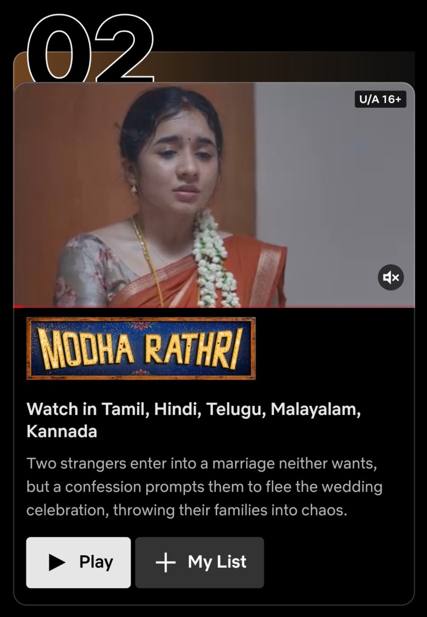 OTT_Trackers's tweet photo. 🔥 Netflix India Top 2 belongs to @MythriOfficial ❤️‍🔥

Holding both the No.1 and No.2 positions is no small feat. 👏📈🍿

#Irumudi (Telugu - Original, Tamil, Kannada, Malayalam, Hindi)

#ModhaRathri (Tamil - Original, Telugu, Kannada, Malayalam, Hindi)

#OTT_Trackers https://t.co/Moa1OQTqp2