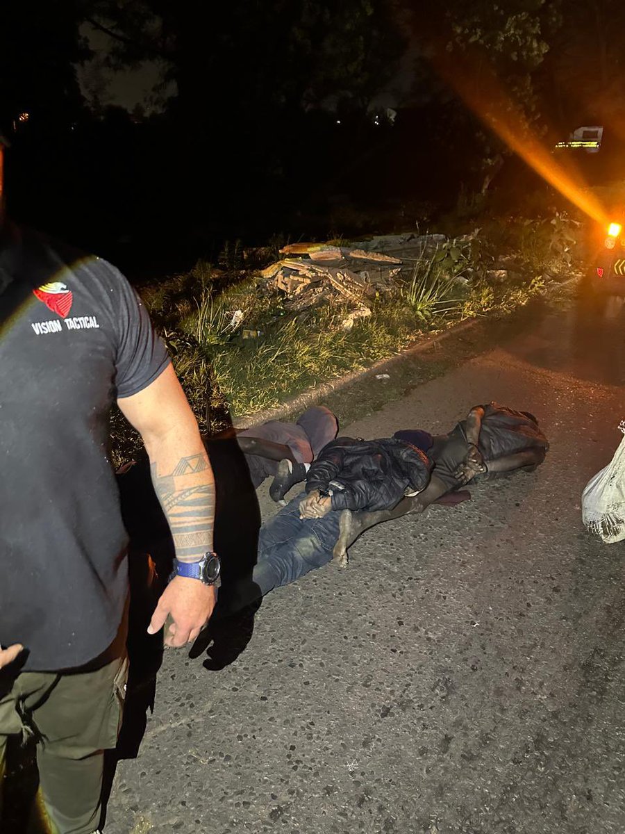 visiontactical's tweet photo. Last night, Vision Tactical members responded to an urgent call for assistance following a major shooting incident involving automatic weapons on Main Reef Road, Germiston.

Our teams immediately mobilised to reinforce and support members on the ground as part of a coordinated response.

Four suspects were subsequently arrested