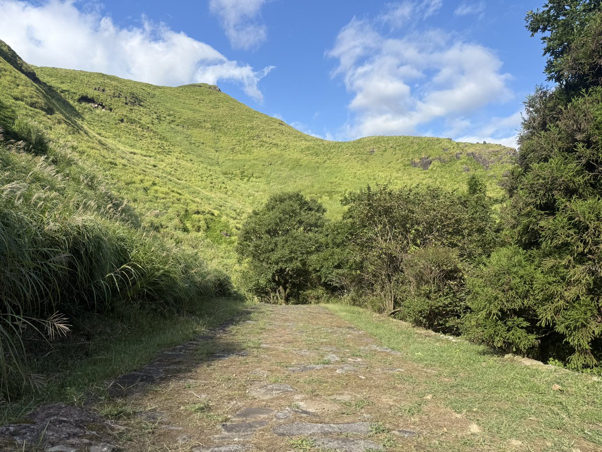 guchi819's tweet photo. 34km地点着
死ぬほどしんどい登り坂を上がった先で見れるめっちゃ阿蘇って感じの絶景
を、見ながら加藤清正が整備した豊後街道の石畳歩く
歴史と自然をいっぺんに感じれる道だ
#阿蘇山一周と豊後街道ウルトラウォーキング https://t.co/Y09ThuHPtT