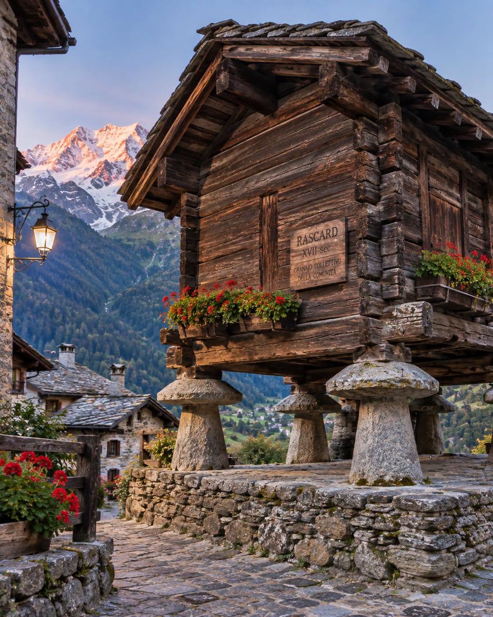 ruggierofilann4's tweet photo. GLI INCANTEVOLI GRANAI DELLA VALLE D'AOSTA. DAL 1.300 CONSERVANO IL GRANO SENZA L'UTILIZZO DEI FRIGORIFERI. https://t.co/QCXpqeZf74