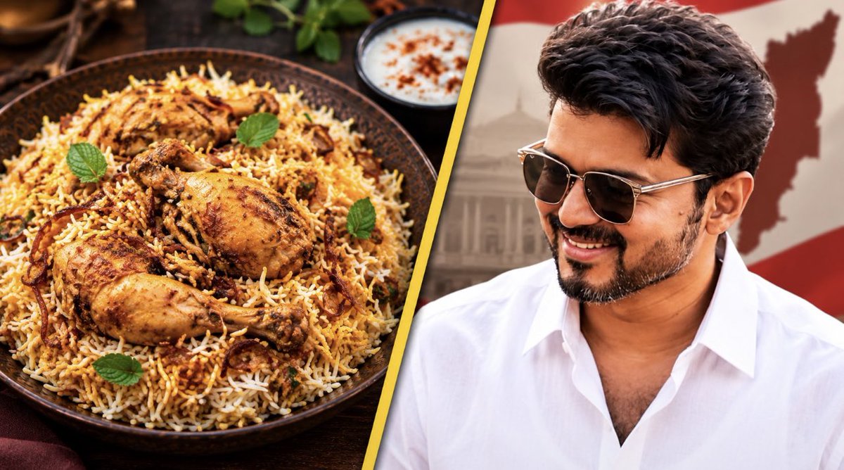 Indinfotweets's tweet photo. 🍗 Tamil Nadu Plans Weekly Chicken Biryani for Government Schools

Tamil Nadu is considering the introduction of chicken biryani once a week in government school mid-day meals, following a successful pilot and testing phase.

The proposed addition is set to bring a new meal option to students under the state’s school nutrition programme.