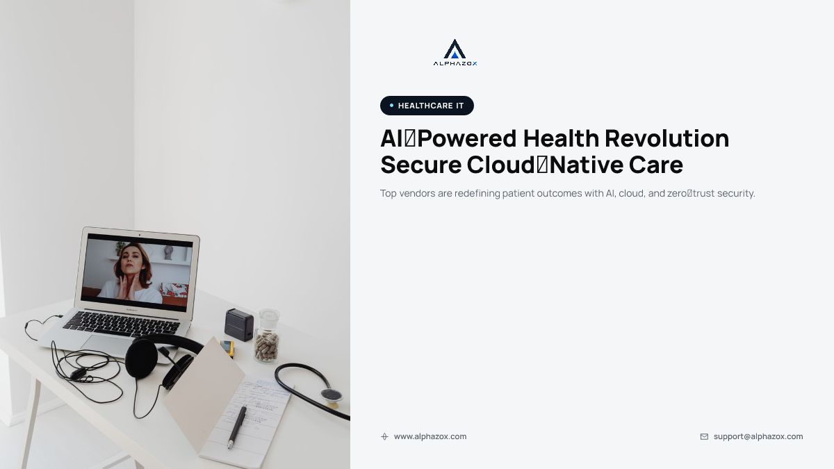 Alphazox's tweet photo. Time ranks 2026’s top HealthTech firms, highlighting AI‑driven EHRs &amp; cloud‑native telemedicine as industry standards. #HealthTech #AI #ALPHAZOX https://t.co/NZ5gd57sq4