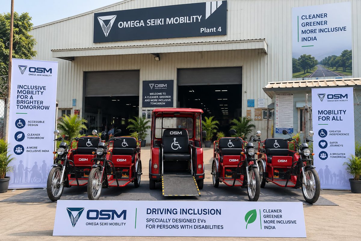 evupdatemedia's tweet photo. @OSMobility_IN Begins Development of EV for Persons with Disabilities
Read more: https://t.co/aXBkGFFy3U
#OmegaSeikiMobility #OSM #ElectricVehicles #AccessibleMobility #InclusiveMobility #EVIndia #ElectricMobility #EVInnovation https://t.co/m4b6qNvkUP