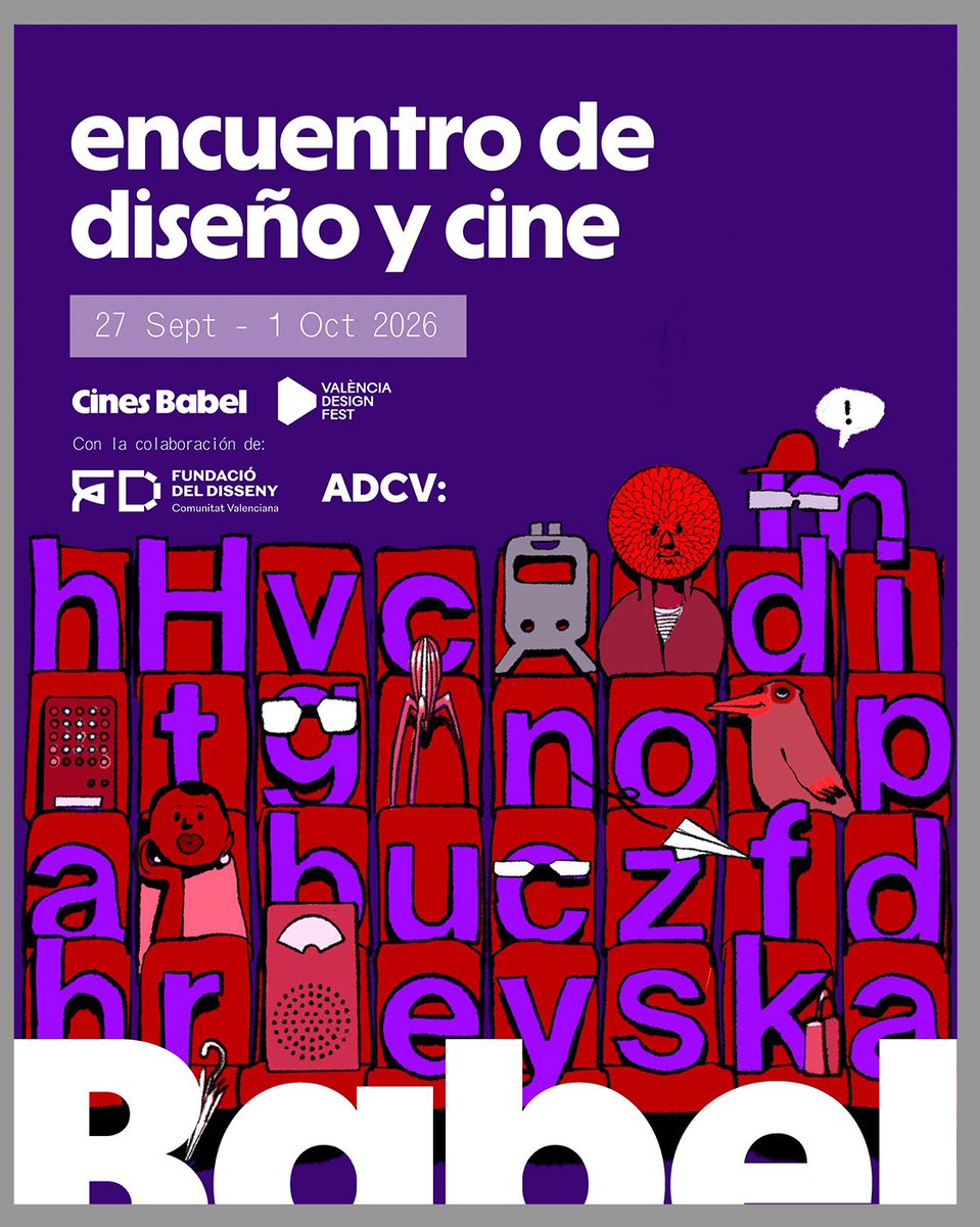 xavicalvo's tweet photo. El domingo 27 de septiembre empieza el ciclo de cine y diseño en los cines Babel de València. 

Consulta el programa: https://t.co/RuqLPwWkfG

#VDF2026 https://t.co/qTYpYZeRCv