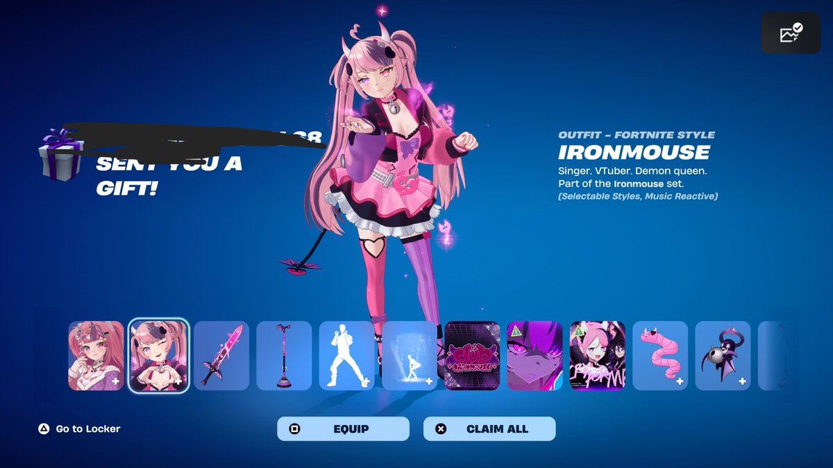 RavenDarkness0's tweet photo. Thank you to this person for gifting me Ironmouse Bundle yesterday 💕 I love her! 🥰 https://t.co/xqCm2FW7KO