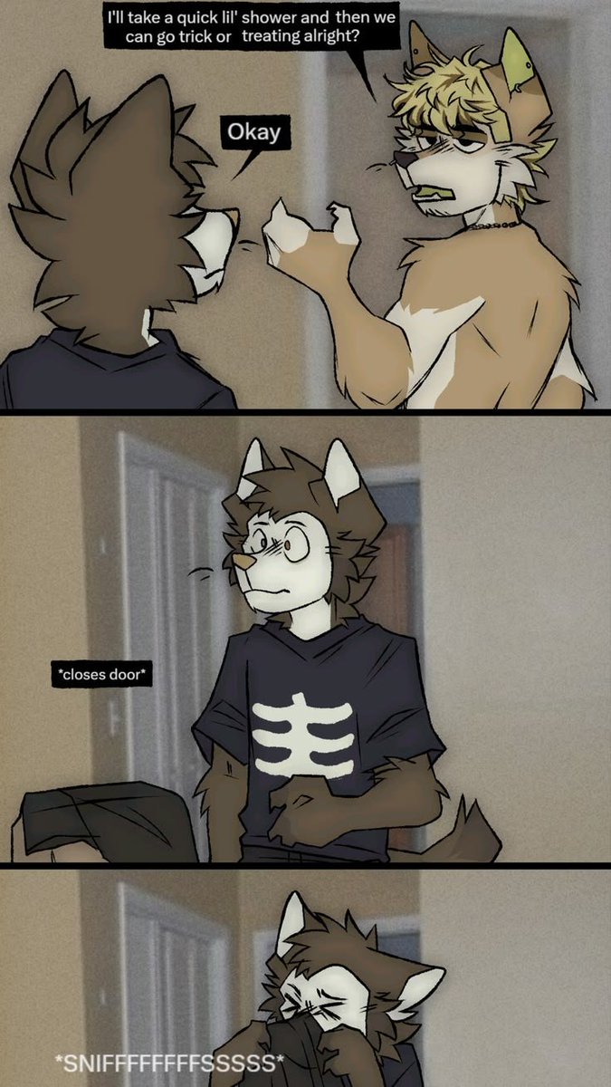 Roxanne_Arts43's tweet photo. Down atrocious before trick-or-treating even starts 🎃💀

#furryart #furrycomic #furry #furrymemes #Halloween https://t.co/WajLh5OF7m