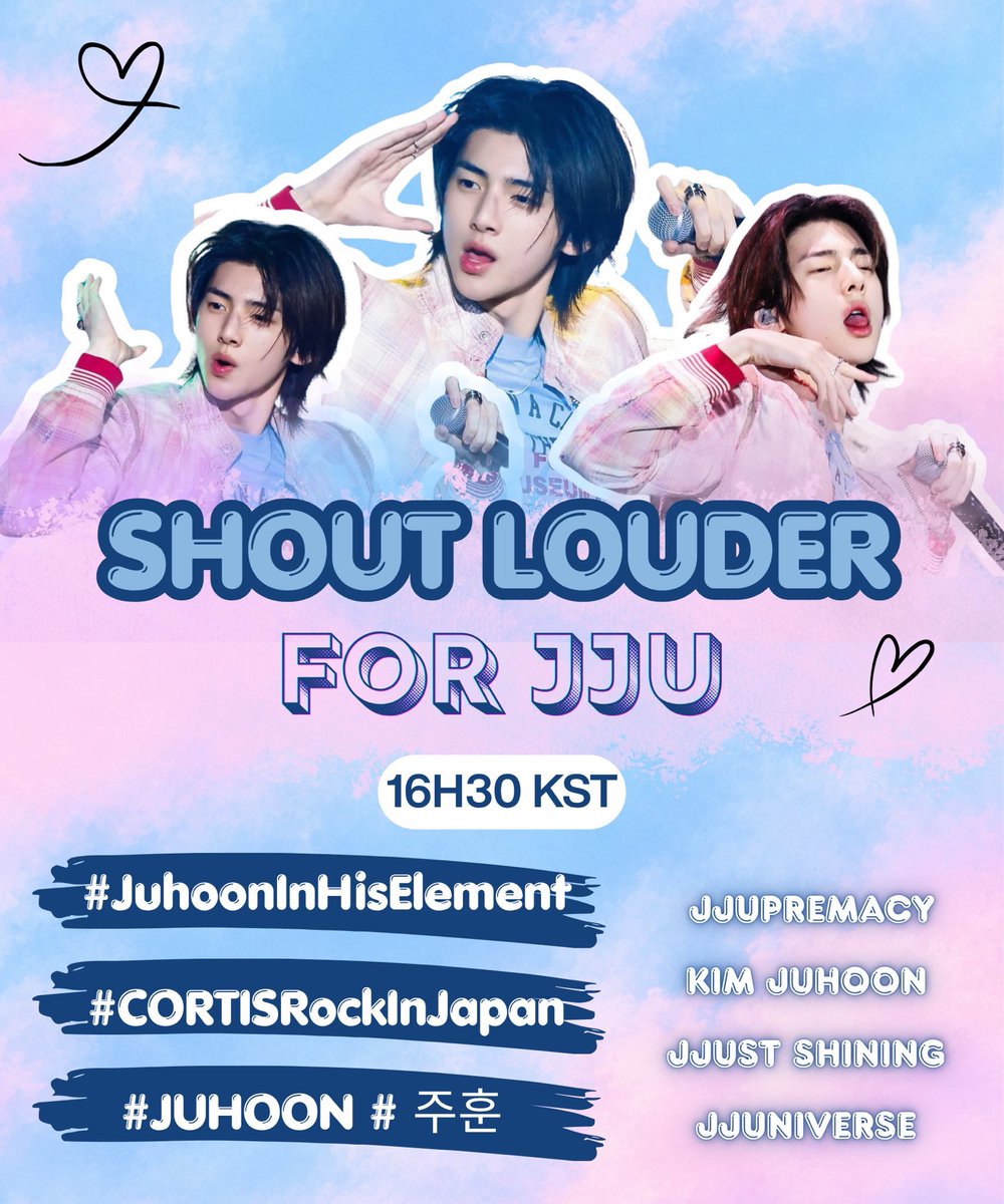 juhoon_thailand's tweet photo. 📢 | HASHTAG PARTY FOR #JUHOON AT RIJ FEST 2026 START NOW!

🎯 1k replies 

🔗 Tagline and hashtag

SHOUT LOUDER FOR JJU

#JuhoonInHisElement
#CORTISRockInJapan
#JUHOON #주훈 

Keyword: JJUPREMACY, KIM JUHOON, JJUST SHINING, JJUNIVERSE https://t.co/iTtiGGYODs