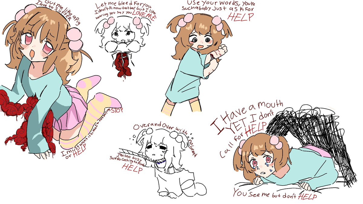 1amnoangel's tweet photo. TW ⚠️⚠️⚠️
Full drawing (sum REDRAW n RECOLOR), I coulda detailed the first 1 more but I got lazy

#kawaiigore #gore #goreart #artist #moe #moeart #SA #sewerslide #sh #selfharm #shtwt #vent #ventart https://t.co/WpIfFgdomz
