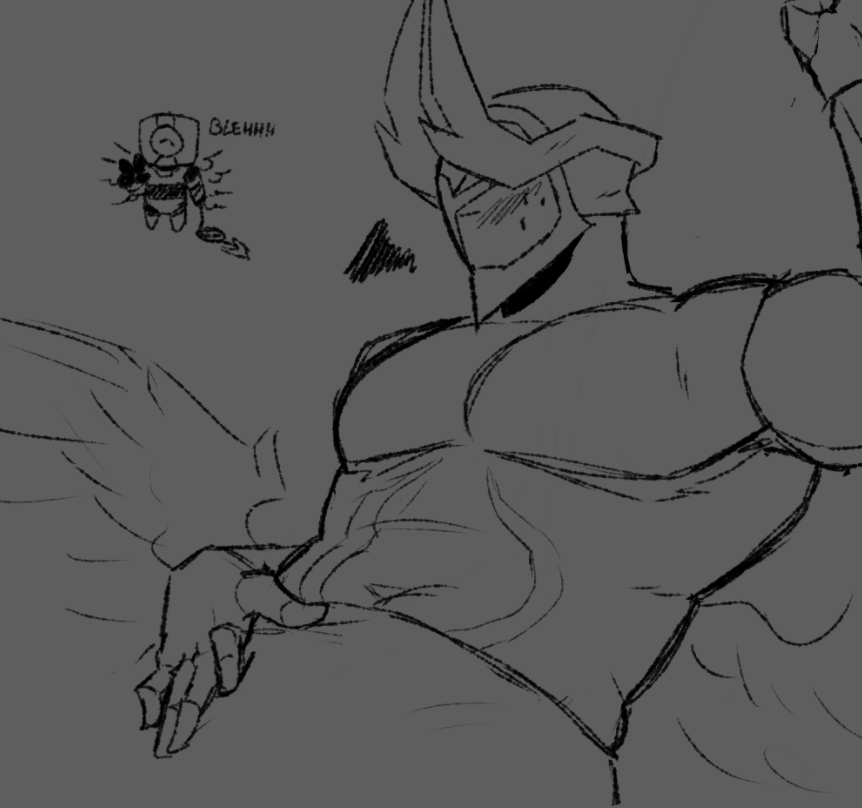 empyreancircuit's tweet photo. ok i have a fairly sfw gabriel sketch i made last night on magma that im too scared to post on main hello https://t.co/YfzLcXWK6P