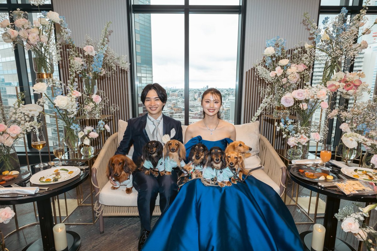 chantsumu's tweet photo. 7月に結婚式を挙げました🕊️🤍

3枚目は、乾杯をお願いした大岡先生からのお言葉で
「青森山田は自由にやらせていたから、いい言い方をするとみんな天真爛漫」
と言われた瞬間の顔（笑）
しっかり反応が顔に出てる😂

大好きな人たち、そしててん・いち🐶にも囲まれて、最高の1日になりました🫶🏻 https://t.co/c3rNpUHNHh
