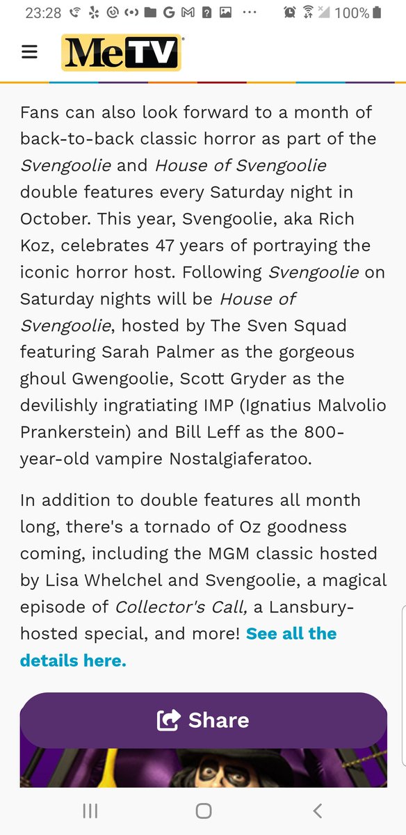 shlingdong's tweet photo. #Svengoolie
Heard on #MeTV October's all double features, so I tried to pull up the October 3rd schedule to see if we'll have #VTTBOTS back or not but:
@godwhatamess @cellytron @ashnickel8 @muahxie @GargoylePhan @amsnyde @ImbrugliaJim @ChrisAFilippone @AnthonyAngelo99 @wwwocls12 https://t.co/afBXy7NuDp