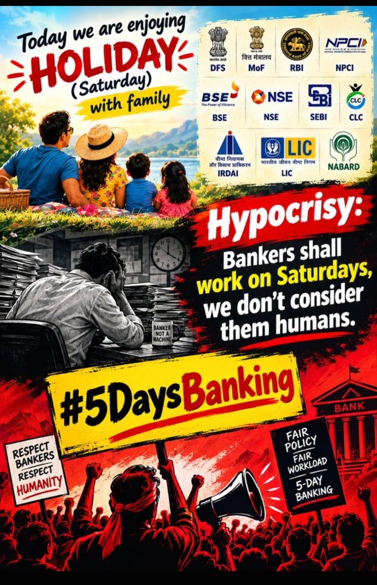 GargJitan56211's tweet photo. #5DayBankingNow #UFBU #AIBOC #AICBOF @DFS_India @FinMinIndia @PMOIndia https://t.co/kErHyFvgNG
