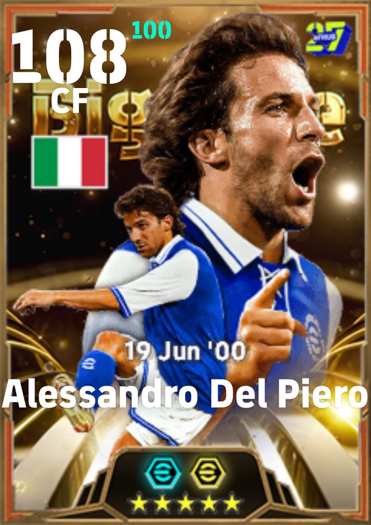 dhefc26's tweet photo. The most feared CF in eFootball RN.

Using this two as double CF in front of Pele as SS should be considered illegal.

F2P are cooked for real. https://t.co/eoYmBxKObV