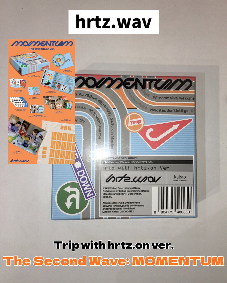 kpopclass_kk's tweet photo. hrtz.wav [The Second Wave: MOMENTUM]入荷しました💙

・Trip with hrtz.on ver. ¥5,610 https://t.co/osBvb9gC9s