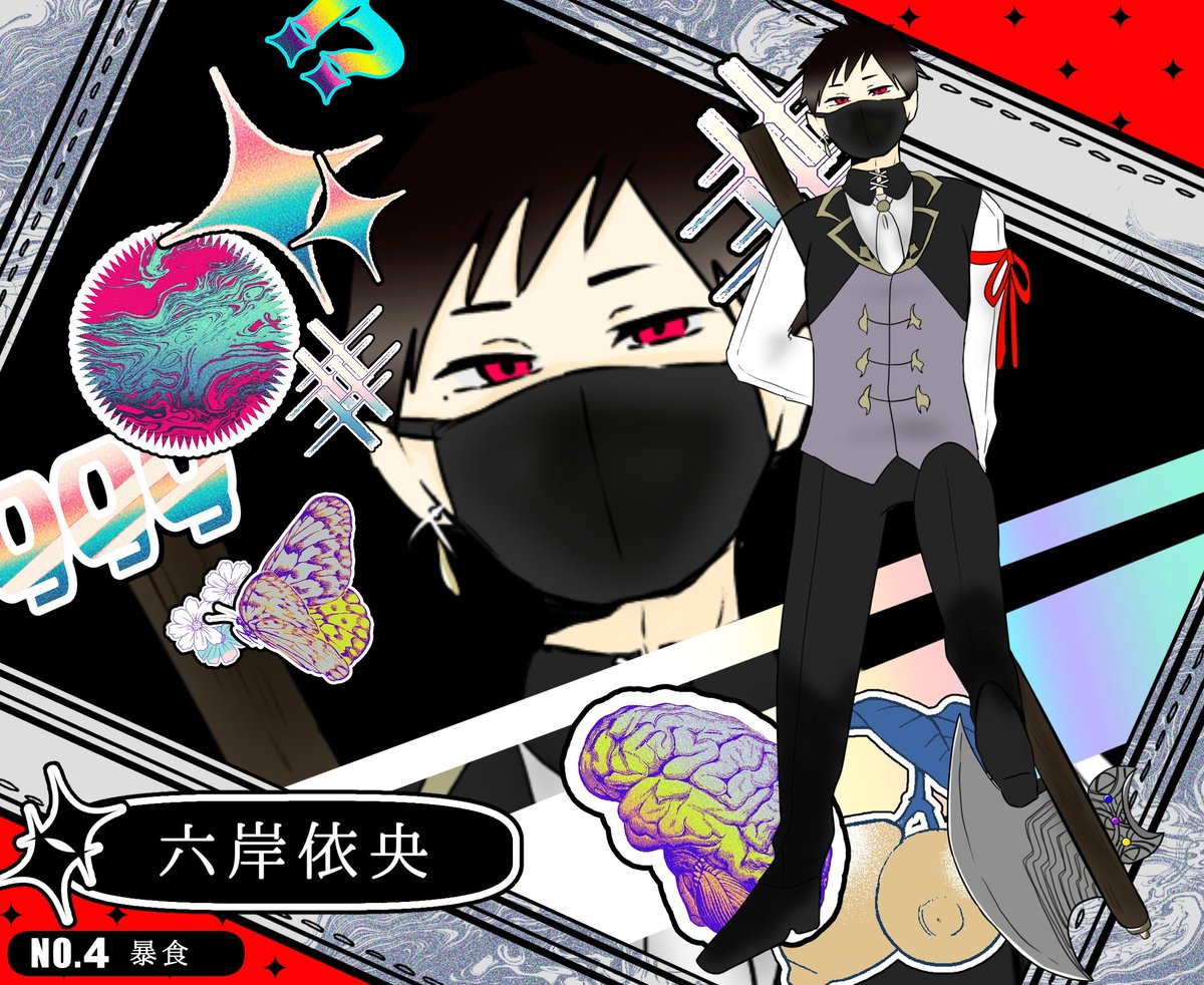 azarashi_trpg3's tweet photo. #我ながら天才的なキャラデザ4選
舌ピちちふりKPC兄←えろ男
謎ベルトほよん←体自由自在
ロストした先生(泣)←先生よかった
ロストした暴食(大泣き)←斧に館組の色入れてる https://t.co/mcP5Sy4HAQ