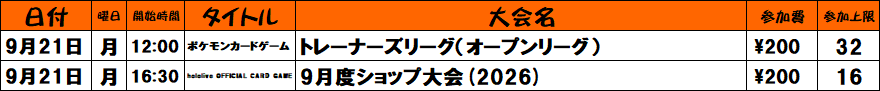 HBSTtsudanuma's tweet photo. 【お知らせ】
日頃よりホビーステーションをご愛顧いただきありがとうございます。
明日開催予定の大会につきまして、台風25号の影響を考慮し、開催を中止とさせていただきます。
中止となる大会は画像の二つです。
お客様にはご迷惑をおかけいたしますが何卒ご理解下さい。 https://t.co/mzXx3LberA