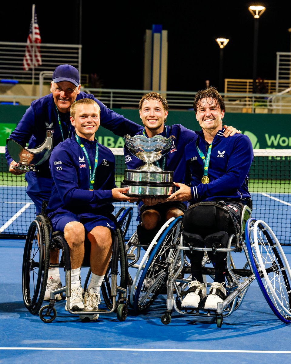 the_LTA's tweet photo. Yes, lads! 🇬🇧🏆

Alfie Hewett, Gordon Reid &amp; Ben Bartram win the World Team Cup for Great Britain  

#WorldTeamCup | @worldtennis https://t.co/xcreqrLKBU