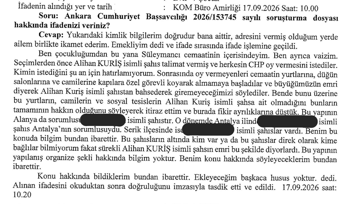 Zekeriya_Say's tweet photo. 📌Kemalist tayfa her fırsatta, Mustafa Kemal'in;
"Türkiye Cumhuriyeti şeyhler, dervişler, müritler, meczuplar memleketi olamaz" ifadesini kör göze parmak olarak kullanıyor ama...
*
Alihan Kuriş, Sülaymancılar cemaatinde CHP'ye oy vermeyenleri anında "aforoz" ediyormuş..
*
O dönem CHP'nin başında olan Özgür Özel sanırım bu hususta bir açıklama yapacaktır..
*
Zira bir "post uslaşısı" olduğu muhakkak..