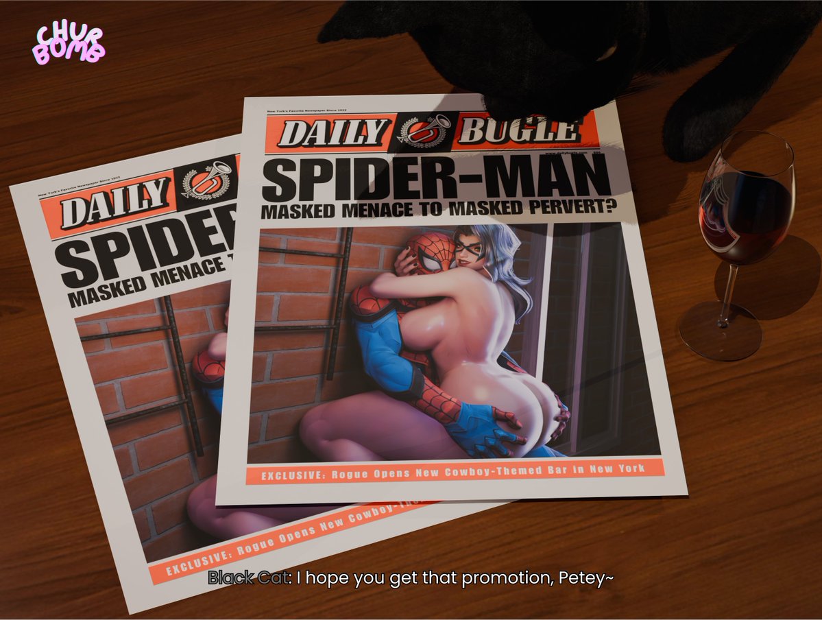 chur_bumb's tweet photo. Daily Bugle's NEW Headline!

Black Cat Model: @MrBag3D 
Spider-Man Model: @MisterBloo0310 

#nsfw #rule34 #MarvelRivals https://t.co/AHETtZs4aa