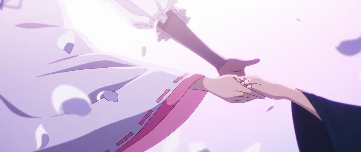 StudioTeabli's tweet photo. Now that they are no longer suspended beyond the void, Ina can finally reunite with Wahtcher. 
Past Ina(A), who was also suspended in the void is rescued by Wahtcher and Ina(B). 
Happy end? https://t.co/54LehmRBEO