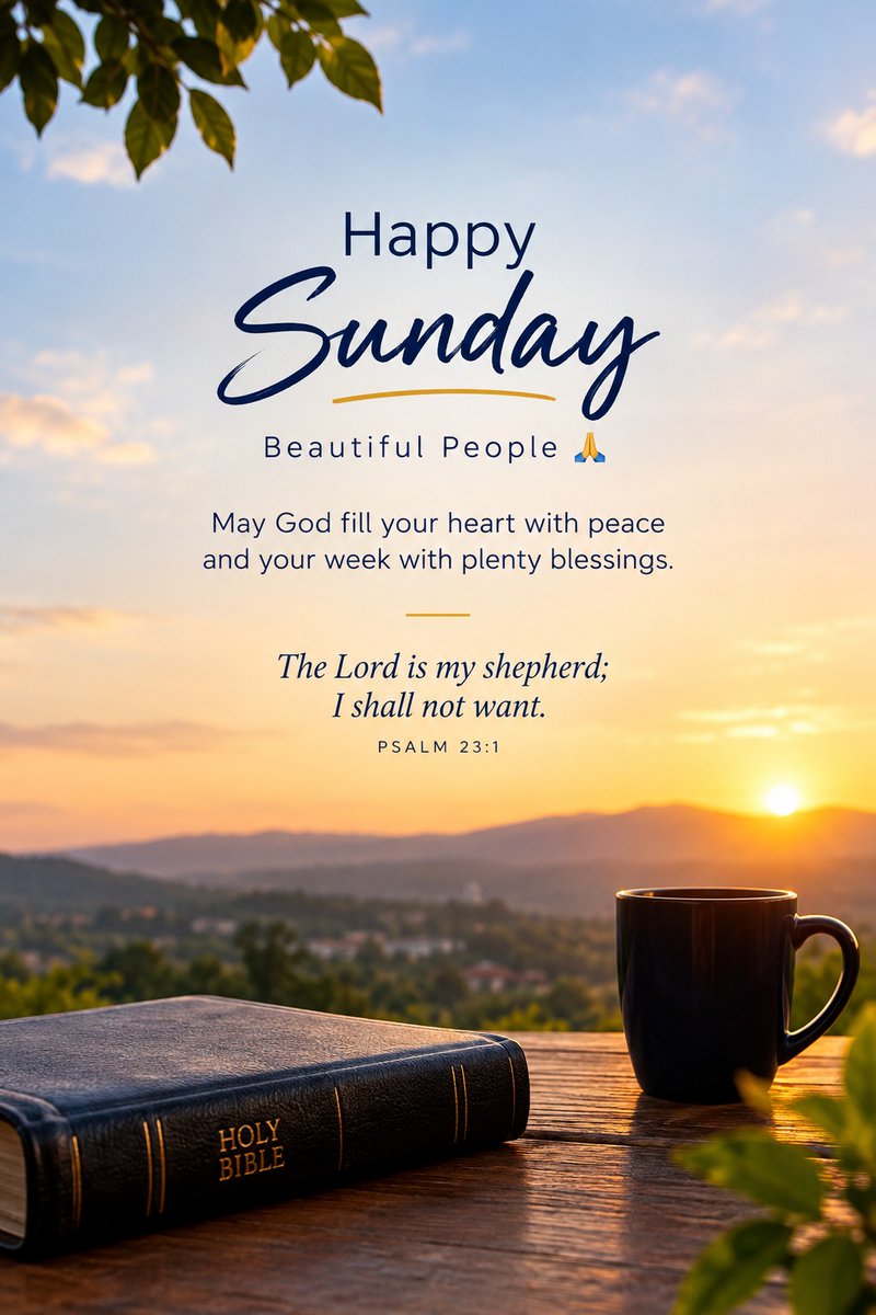 buzorjprince's tweet photo. Happy Sunday Beautiful People🙏✨

May God fill your heart with peace and your week with plenty blessings.

The Lord is my shepherd; I shall not want.
~ Psalm 23:1

Have a blessed Sunday ahead‼️ https://t.co/dwOTfBjqrQ