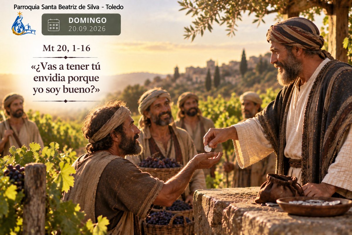 StaBeatriz's tweet photo. #ImagenDelDía 20.09.2026
#EvangelioDelDía Domingo XXV del tiempo ordinario Mt 20,1-6 https://t.co/9U8jRHH2AT