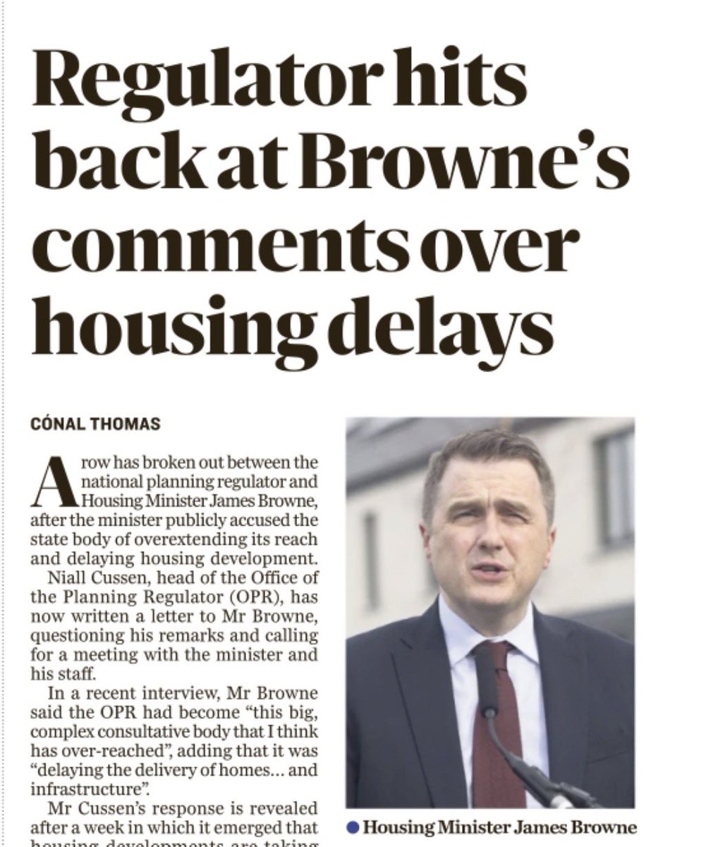 kenoflynnTD's tweet photo. A person in Donegal can object to a window in Waterford. No stake in the community, no intention of ever living there.

Homes now take twice as long to build as they did ten years ago. Many that get permission are never built at all.

Our planning system is broken. Overhaul it. https://t.co/xQoOHxEg9h