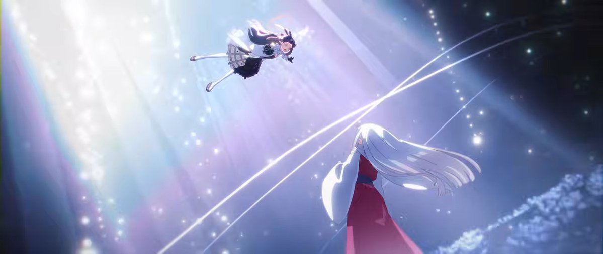 StudioTeabli's tweet photo. Now that they are no longer suspended beyond the void, Ina can finally reunite with Wahtcher. 
Past Ina(A), who was also suspended in the void is rescued by Wahtcher and Ina(B). 
Happy end? https://t.co/54LehmRBEO