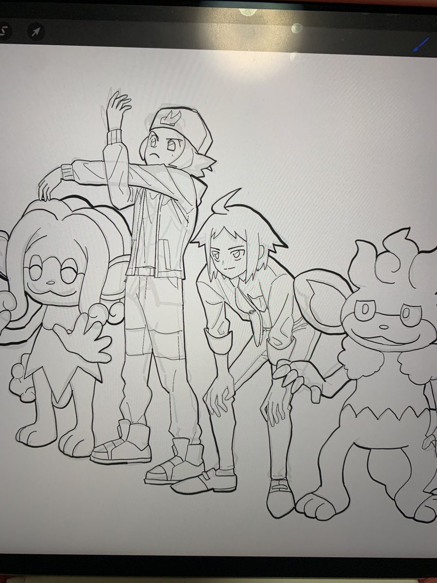pattyarapo_nn's tweet photo. フリート　外の線を太く描いてから中の線を描いてみる試み https://t.co/si1skYuuiw