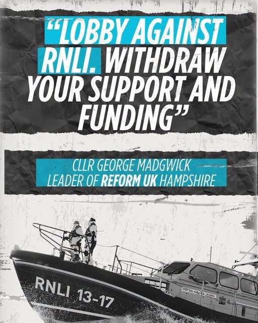 youknowit0609's tweet photo. @reformparty_uk are inciting the hatred of the @RNLI. Anyone who supports Reform is despicable …

The RNLI are the best of us ! True patriots. 

Reform UK are a stain on the UK. 

#bbckaurak https://t.co/E41ADhJI1m