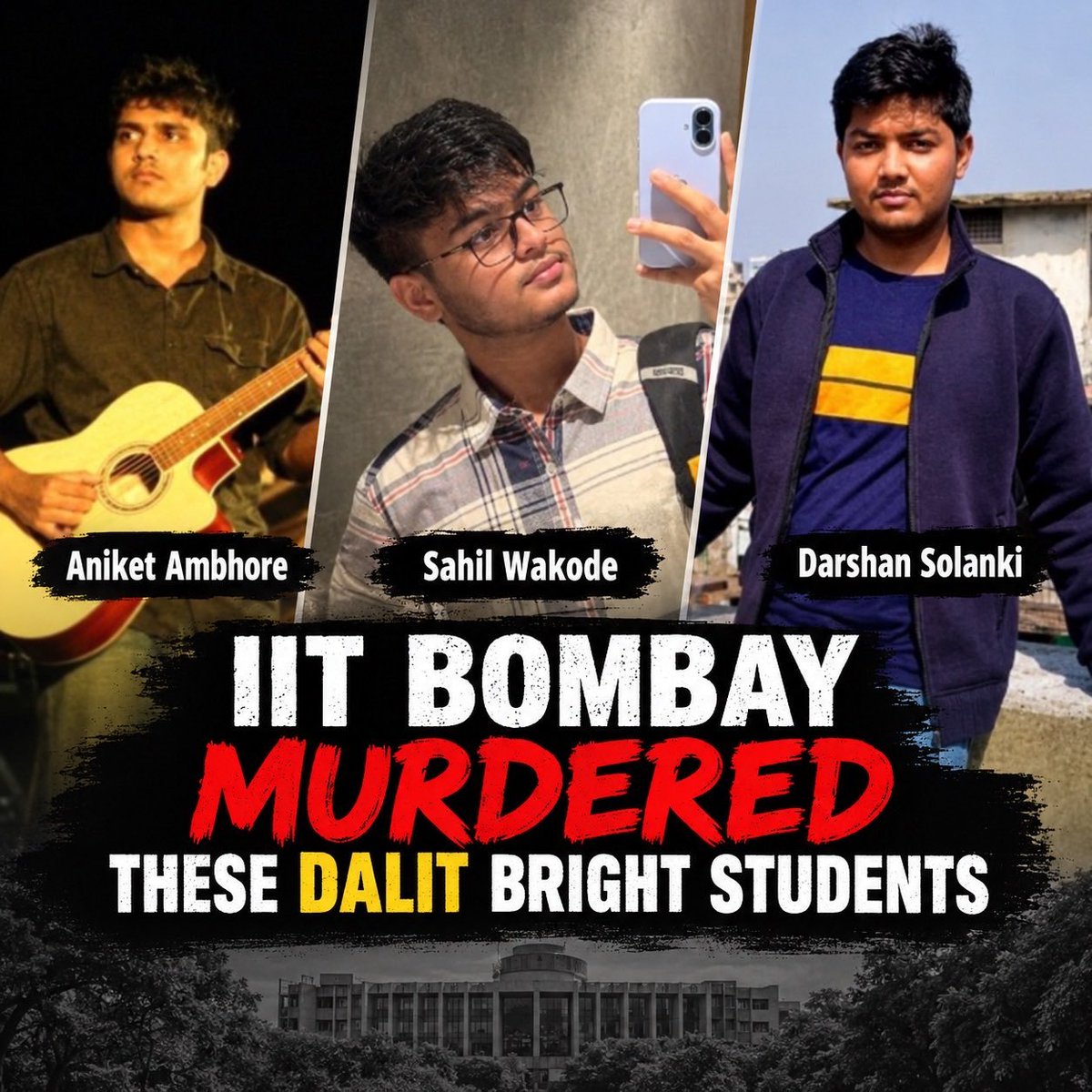 ambedkariteIND's tweet photo. The government should immediately implement the new UGC regulations, otherwise Dalit students will continue to die like this. 💔 https://t.co/FygiQ50Wdz