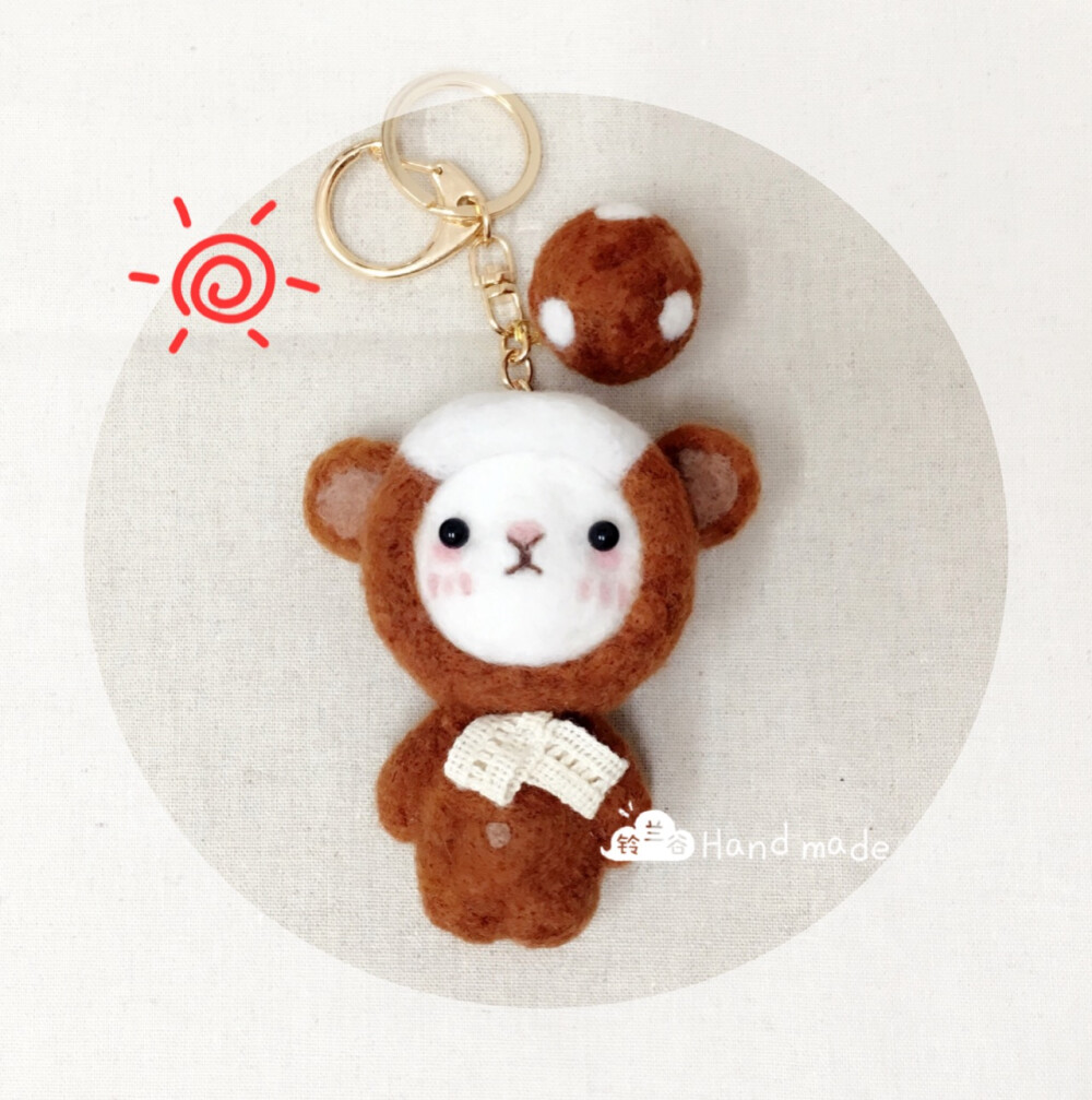 anikt262621's tweet photo. Just finished this cute wool felt keychain—personalized with my friend’s initials! Handmade joy u003e mass-produced stuff https://t.co/bXwltNXyKo
