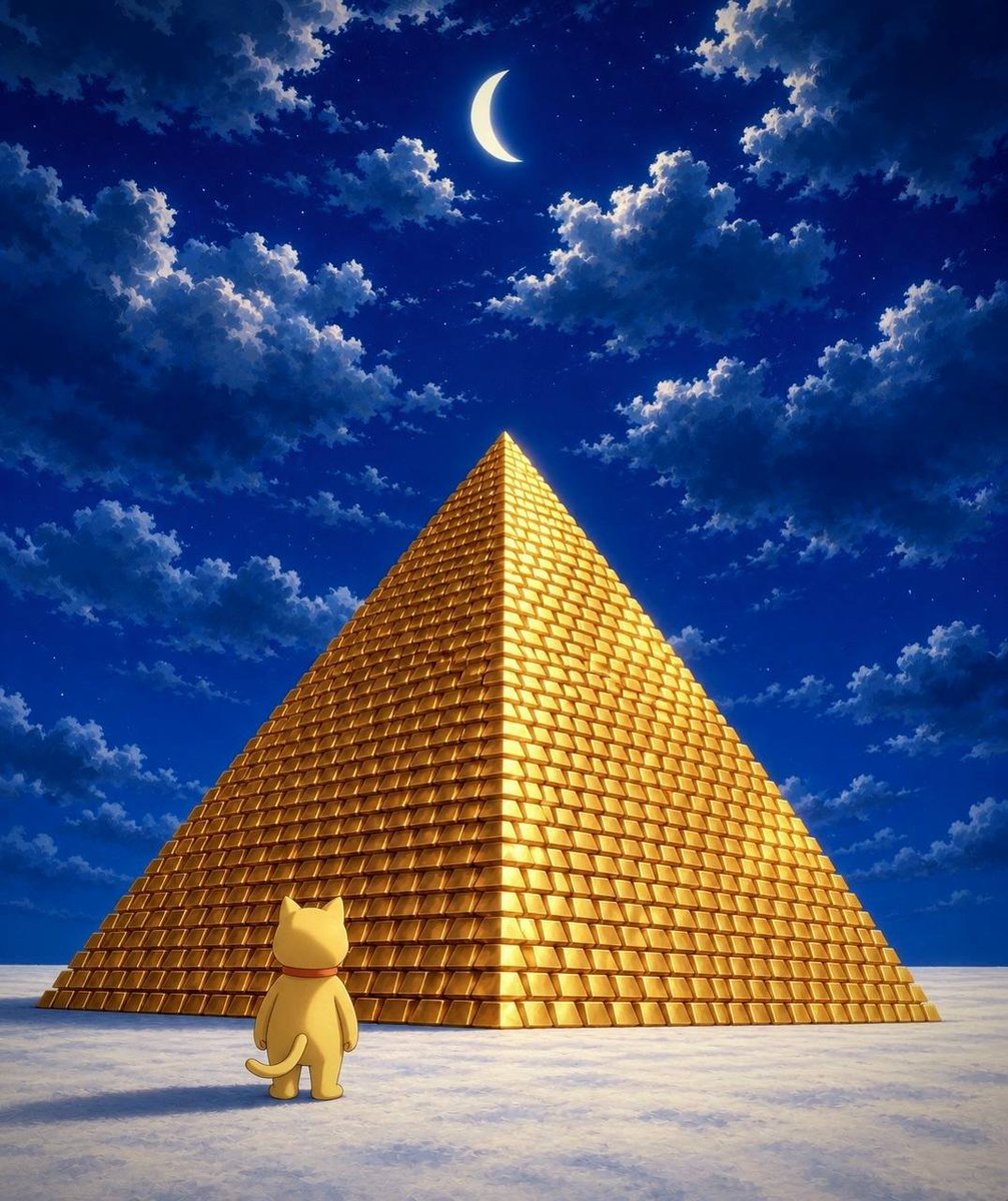 zhao_cai_mao_'s tweet photo. Gold has been a store of wealth for thousands of years. Empires have risen and fallen, currencies have come and gone, but gold has always endured. It symbolises wealth, prosperity and good fortune across cultures. 

For the cat that brings luck and wealth there is no better asset. 

Hold 招财猫 and let the gold find its way to you.