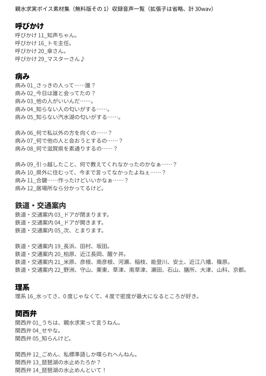 oyasuipj's tweet photo. 現在、おやすいプロジェクト公式ショップでは親水求実ボイス素材集（無料版）をその1から3まで配布中です！

今のところ、合計110wavありますので、公開中のPSD立ち絵と併せて、ぜひご利用ください！
ショップはこちら↓
https://t.co/GmooiRG1Ky https://t.co/9YuAf55Ckp