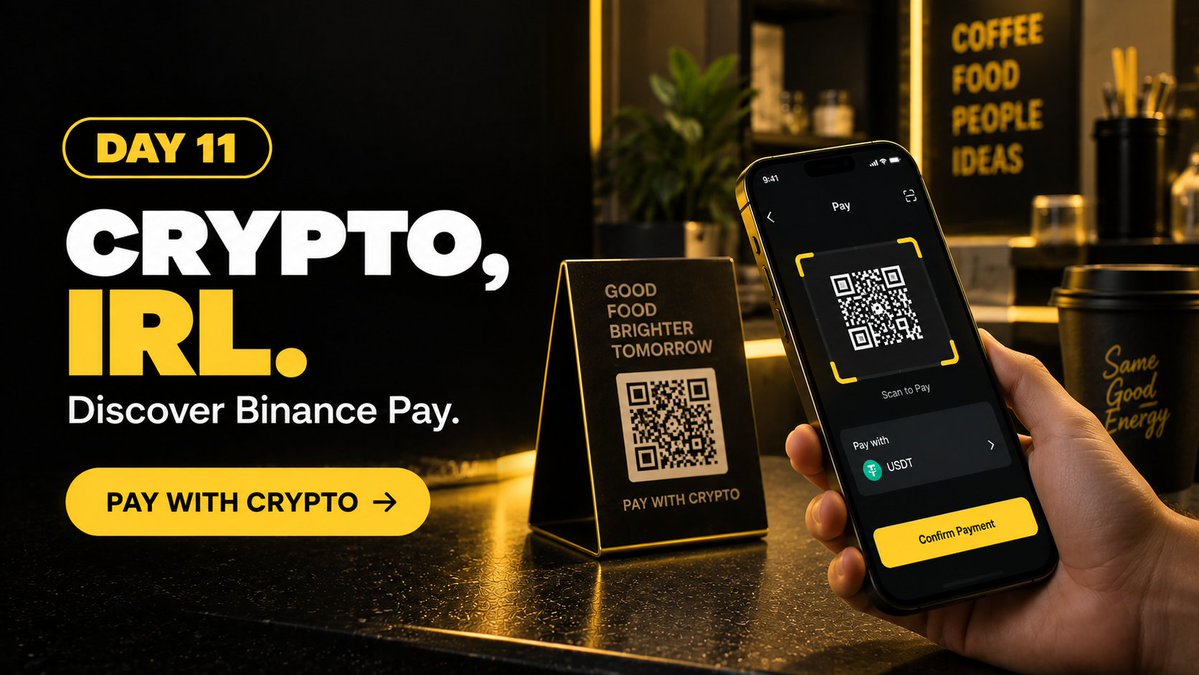 BinancePk's tweet photo. DAY 11 💛 | Binance Pay

Crypto se payment? Bilkul simple.

Binance Pay ke saath supported merchants par crypto se payments karne ka option explore karein, directly Binance app se.

Payment karne se pehle merchant, amount aur supported assets zaroor check karein.

Binance account nahi hai? Abhi banayein:
🔗 https://t.co/UlWq0CUvtK

🎁 $1,000 USDC mein se apna share jeetne ka chance!

@BinancePk ko follow karein aur is post ko RT karein.

21 days. 21 things to know. 💛