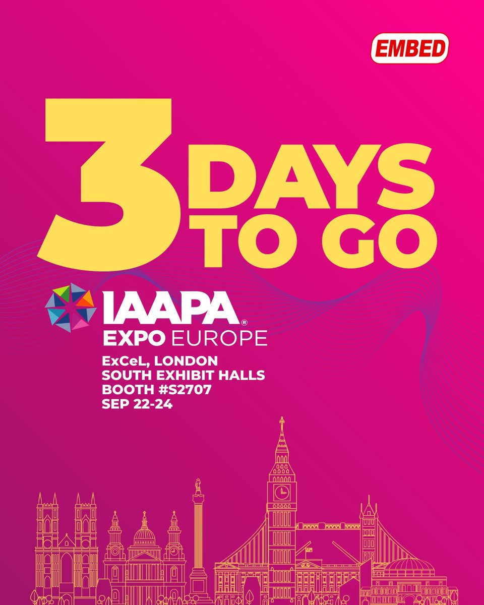embedcard's tweet photo. Bags packed and ready to go! 🇬🇧

Catch us at @IAAPAHQ Europe 2026 for some Embed booth action, exclusive offers, Apero Time, and demos of our solutions under the Embed Ecosystem.

If you haven't yet, schedule your meeting: https://t.co/6dHJeWm6BJ

#FuellingFun #TransformingFun https://t.co/Ftkum34pKw