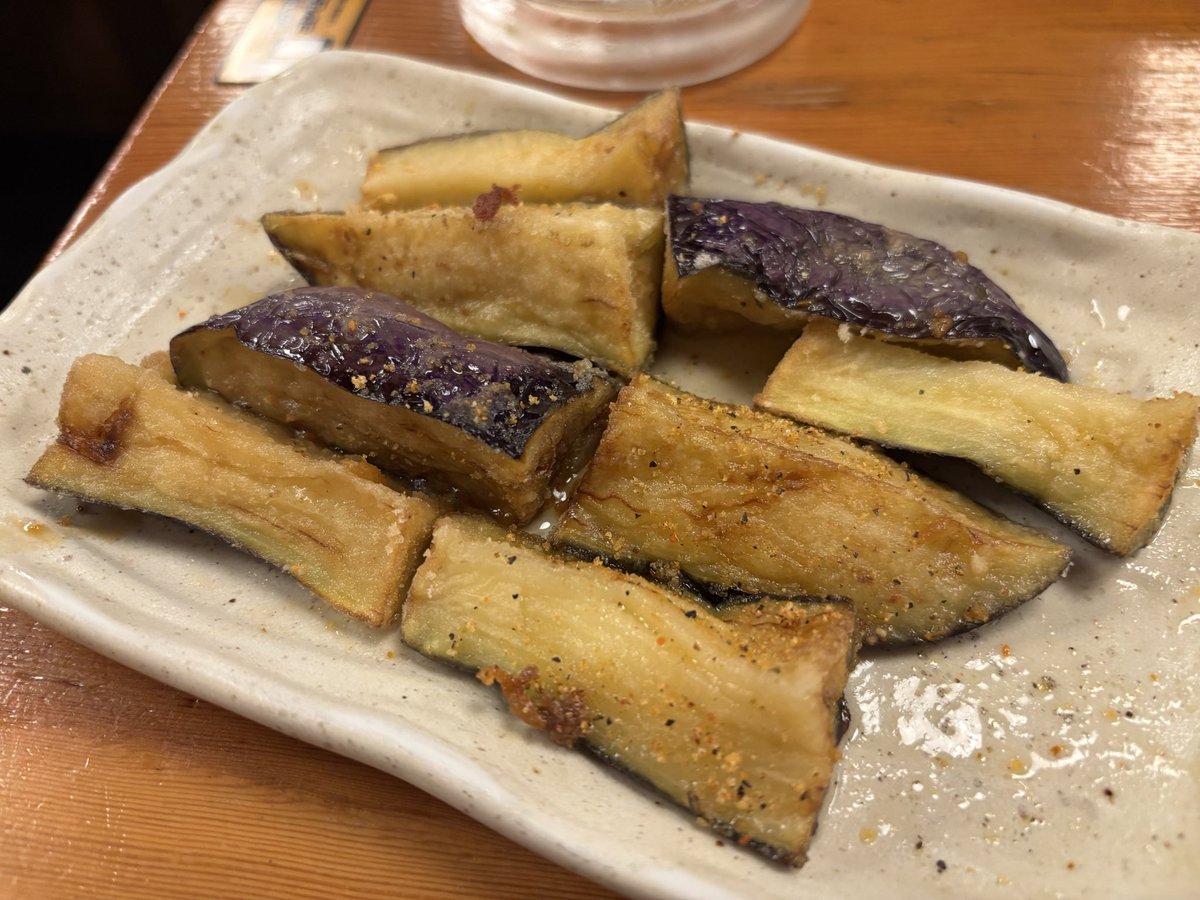 ozk1215's tweet photo. トリキのフライド茄子が激ウマ！！！
あまりにも好きすぎて、２回頼んじゃった😂 https://t.co/2oFvUVnOJZ