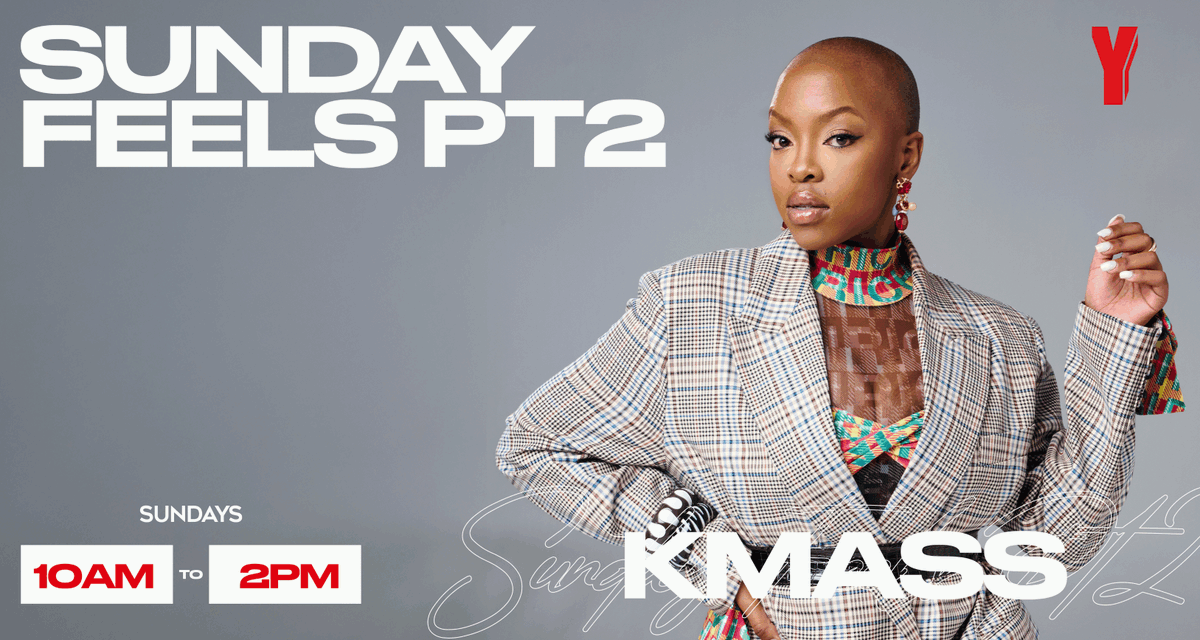Yfm's tweet photo. Your Sunday soundtrack is locked in - good music, relatable conversations, a little chaos, a little reflection and all the feels you need before a brand-new week begins. 😮💨🎶
Come spend your Sunday with KMass on Y.
#yworld #sundayfeels https://t.co/HXPQksQecJ