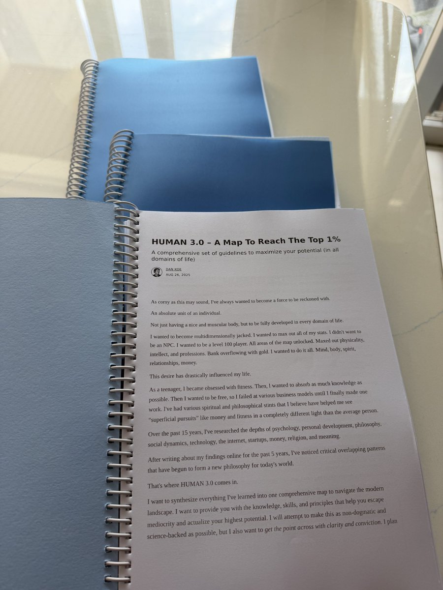 kirubaakaran's tweet photo. Every article from Dan is worth reading. As I couldn’t spend too much time on the device reading his article, using Ai I just converted every article into PDF, printed 1000+ pages, spiral binded it. 

Now it’s time to read all his articles one by one https://t.co/gwfEYPHxfK