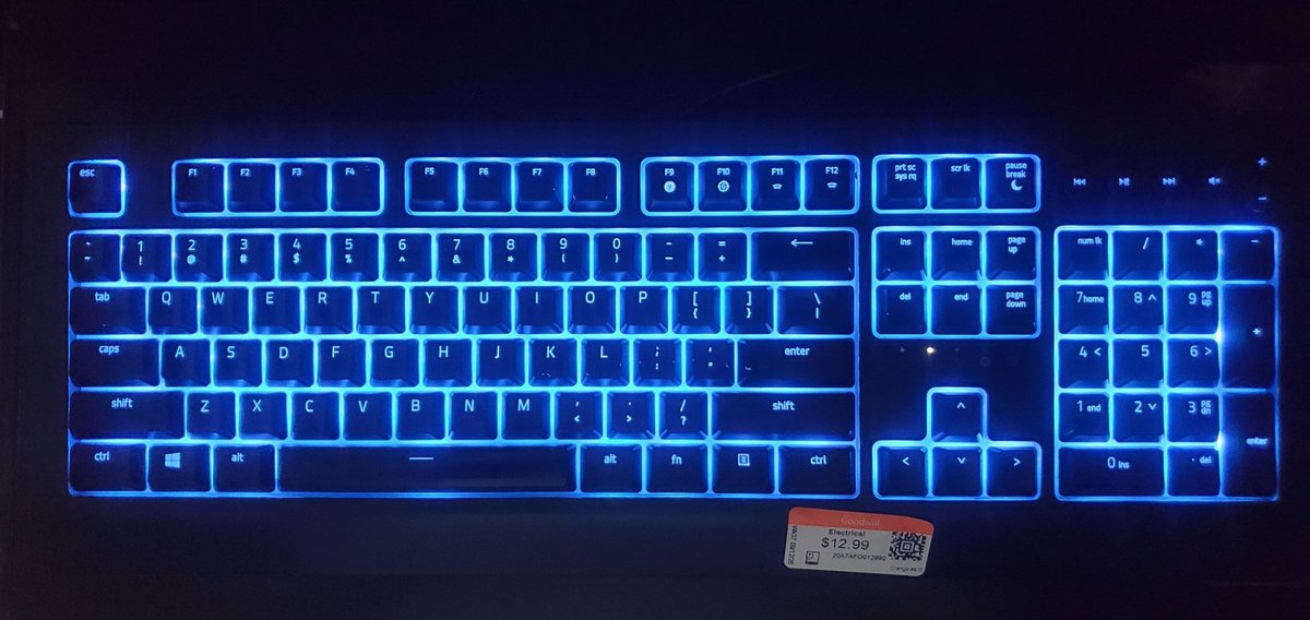 FinnyJr03's tweet photo. I got a pretty sweet keyboard at Goodwill. I like how it glows and it feels nice to type on :3 https://t.co/VGVsiQHO6k