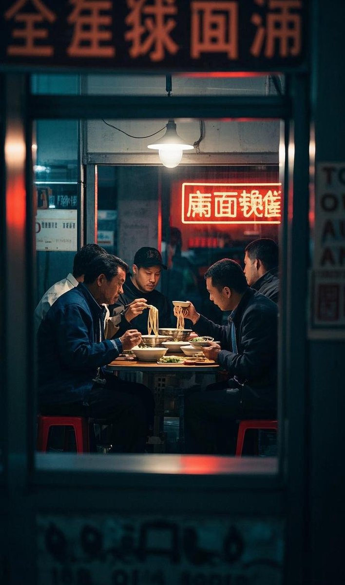 stephenameli3ad's tweet photo. Late-night ramen stall: steamy broth, crispy garlic chips, and that quiet vibe only the night brings. No rush, just a bowl that warms the soul. https://t.co/eUtNlvmwnc