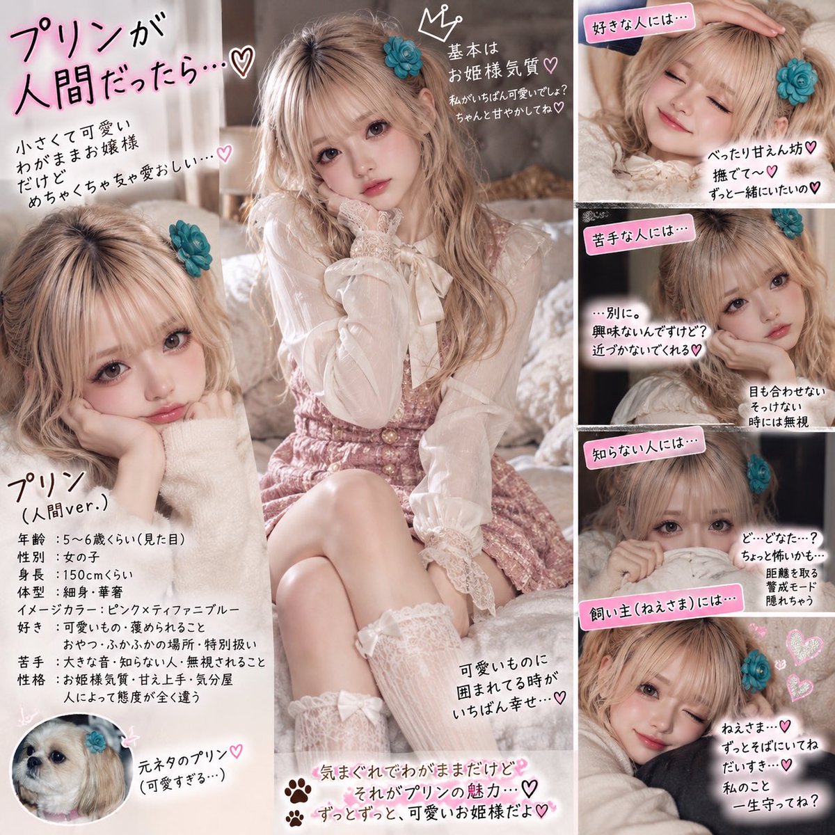 kosunatsuki0711's tweet photo. チャッピーにうちの犬を人間にしてもらったら、どちゃくそ可愛くて全部許した
はー、可愛い！犬らしくない犬だなあもう！！生きてたら重課金して貢ぐ！！可愛いいい
でも私カースト最下位だったからああ https://t.co/rKLg9c5aph