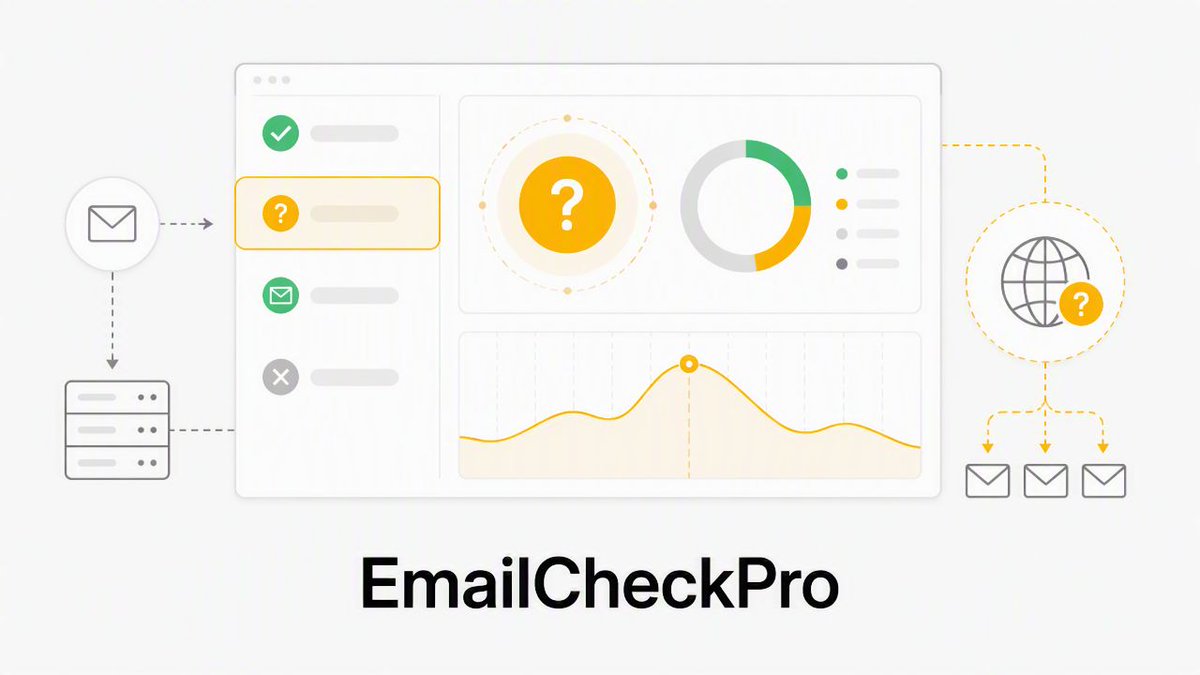 EmailCheckPro's tweet photo. Seeing 'undetermined' in your data normalization workflow? It means the domain is a catch-all, not an invalid address. This status confirms the provider's configuration, not the existence of a specific mailbox. https://t.co/Q9gOM9gAG1 #DataQuality #EmailAPI https://t.co/gJvfvMal6T