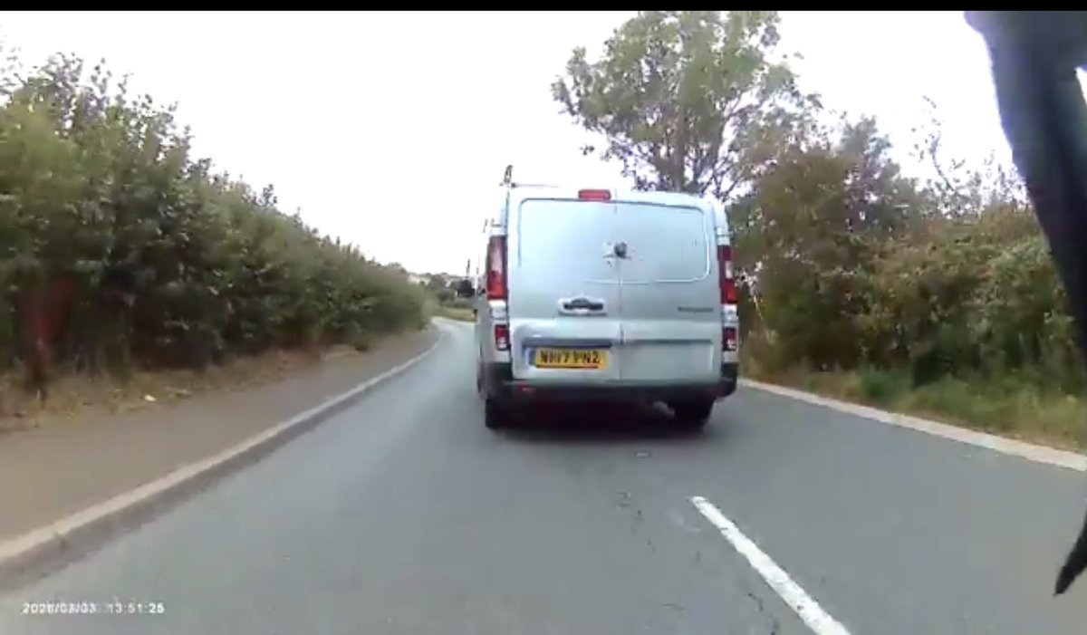 Bernardzno's tweet photo. @TheRoadPadrone @NorfolkGazza66 Maybe explain this riding position? There’s primary and there’s secondary. Not sure what yours would be classed as? If you had adopted secondary around .5m to 1m from the kerb for faster moving traffic to overtake, ahhh no wait, that wouldn’t work for your content creation. https://t.co/A2uN3KbGEu
